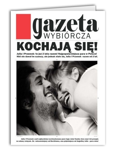 Kartka Kochają Się Gazeta