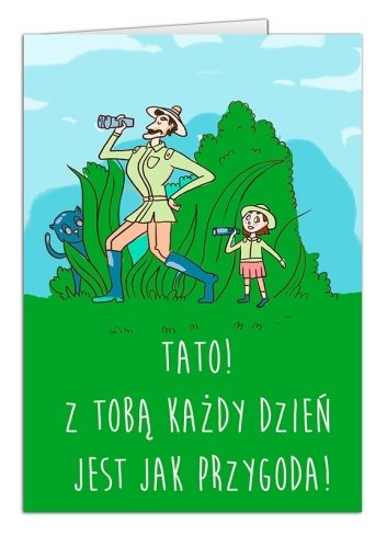 Kartka na Dzień Taty Przygoda