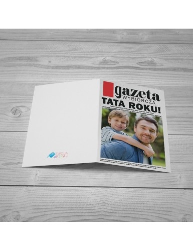 Kartka na Dzień Taty Gazeta